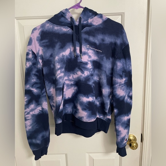 Women’s champion tie-dyed, blue and purple hoodie size medium - Picture 2 of 4